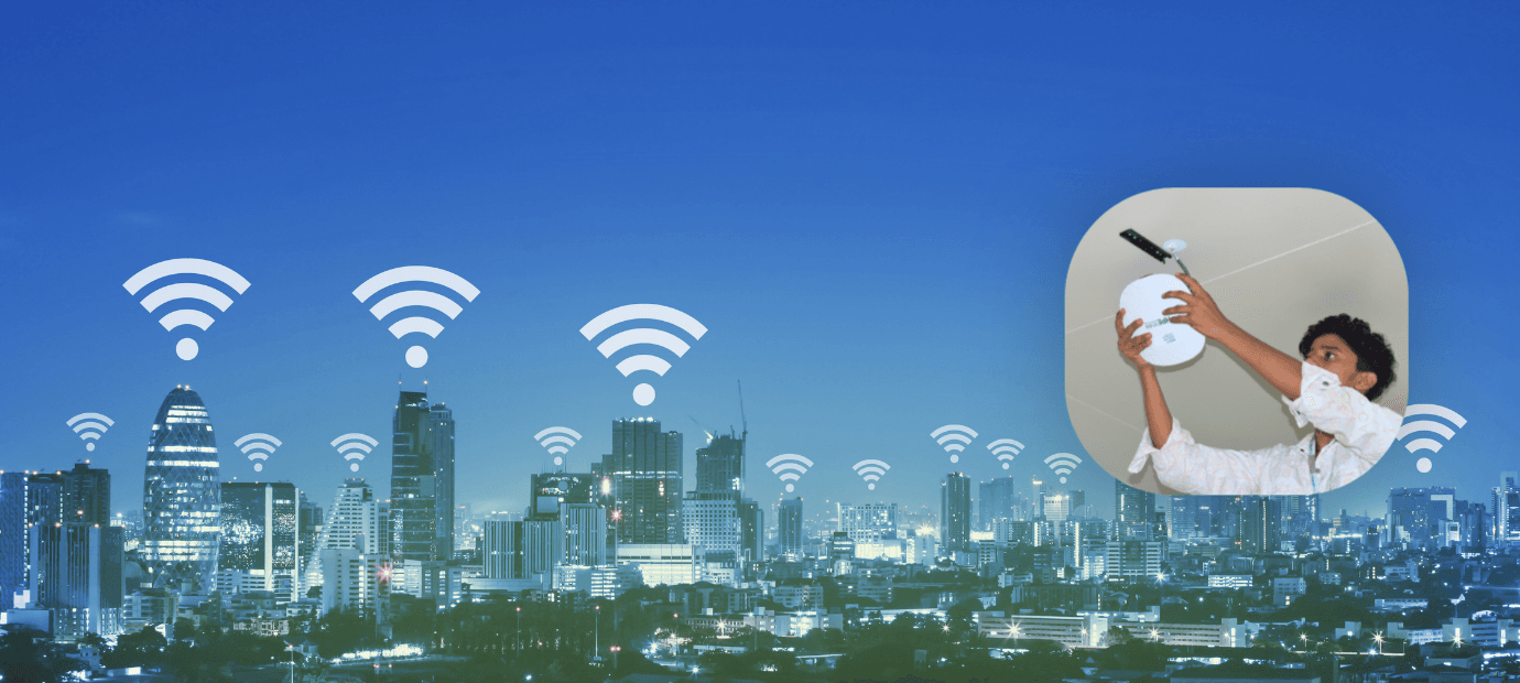 Enterprise Wi‑Fi access point installation